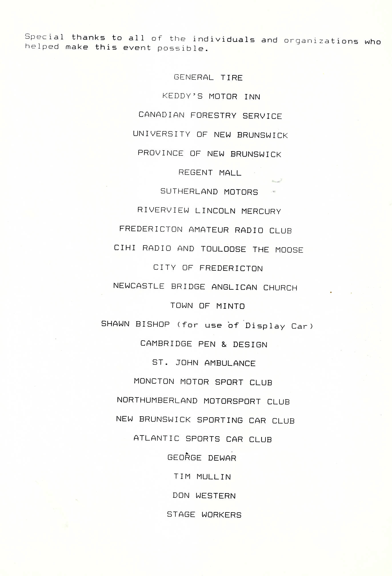 Official Results