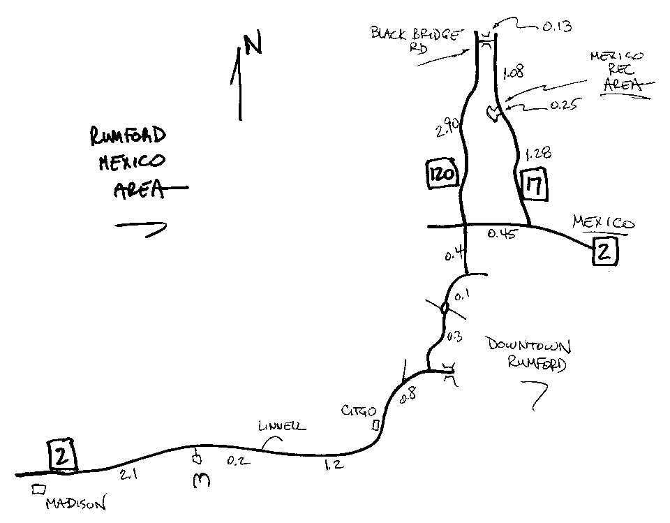 Map of Rumford-Mexico Area