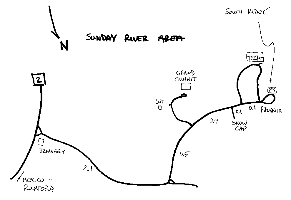 Map of Sunday River Area