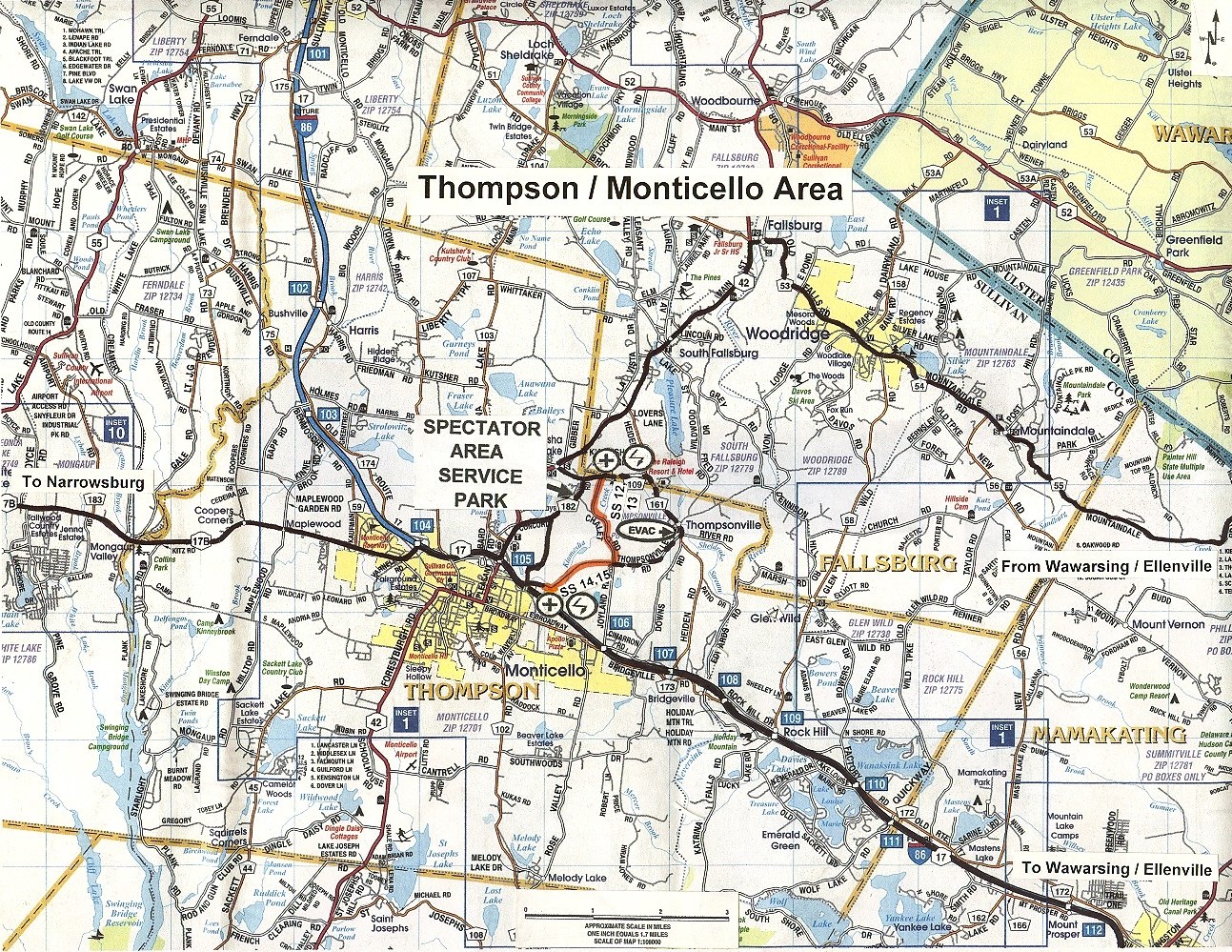 Map of Monticello Area