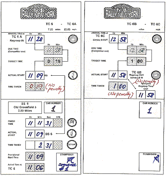 Sample RNY Time Cards