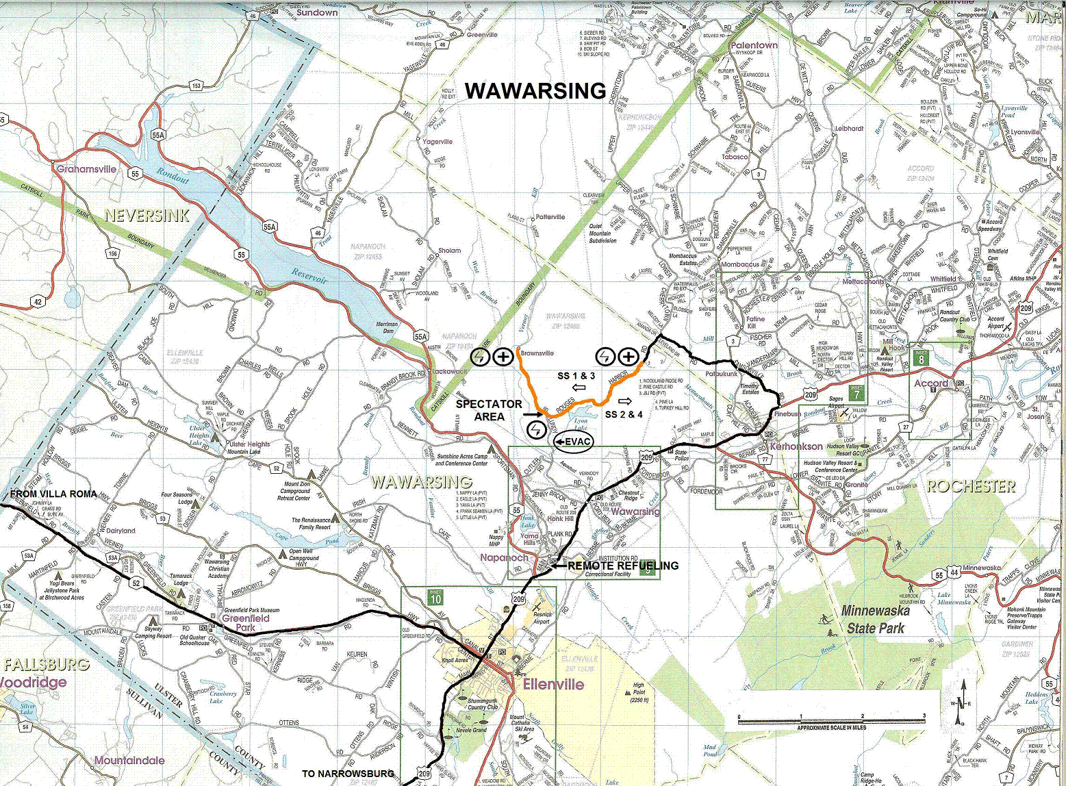 Map of Wawarsing Area