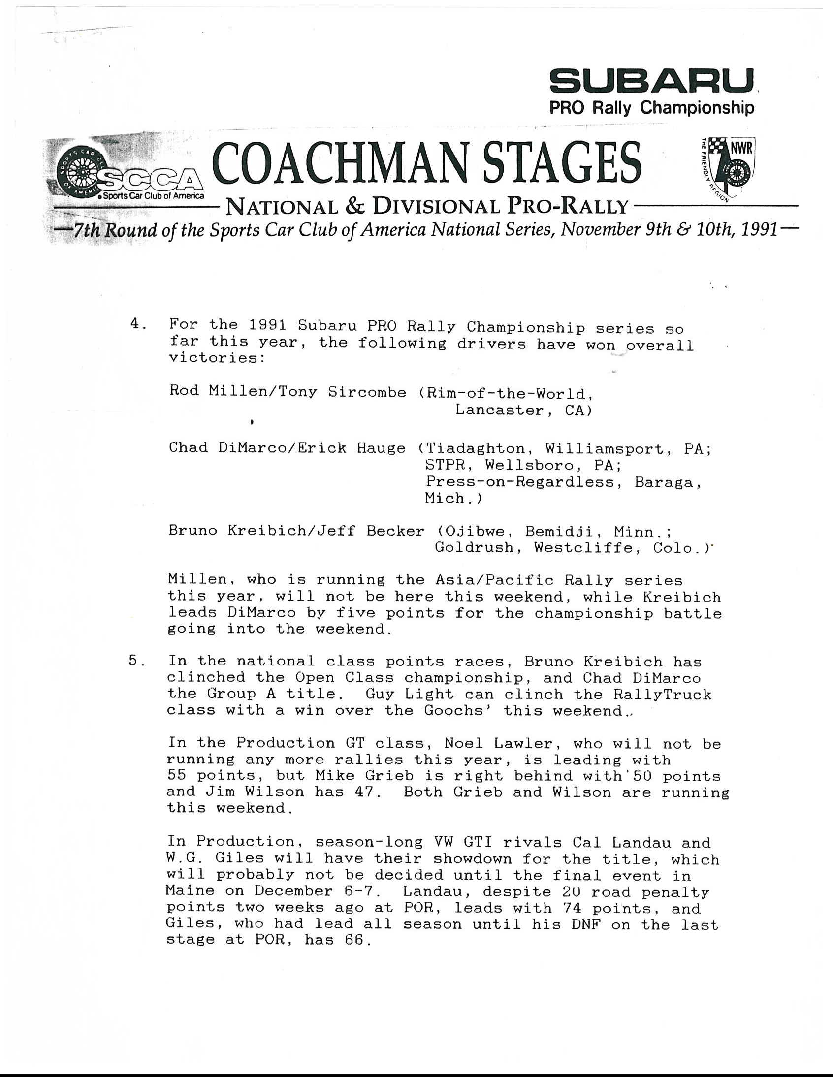 1991 Coachman Stages